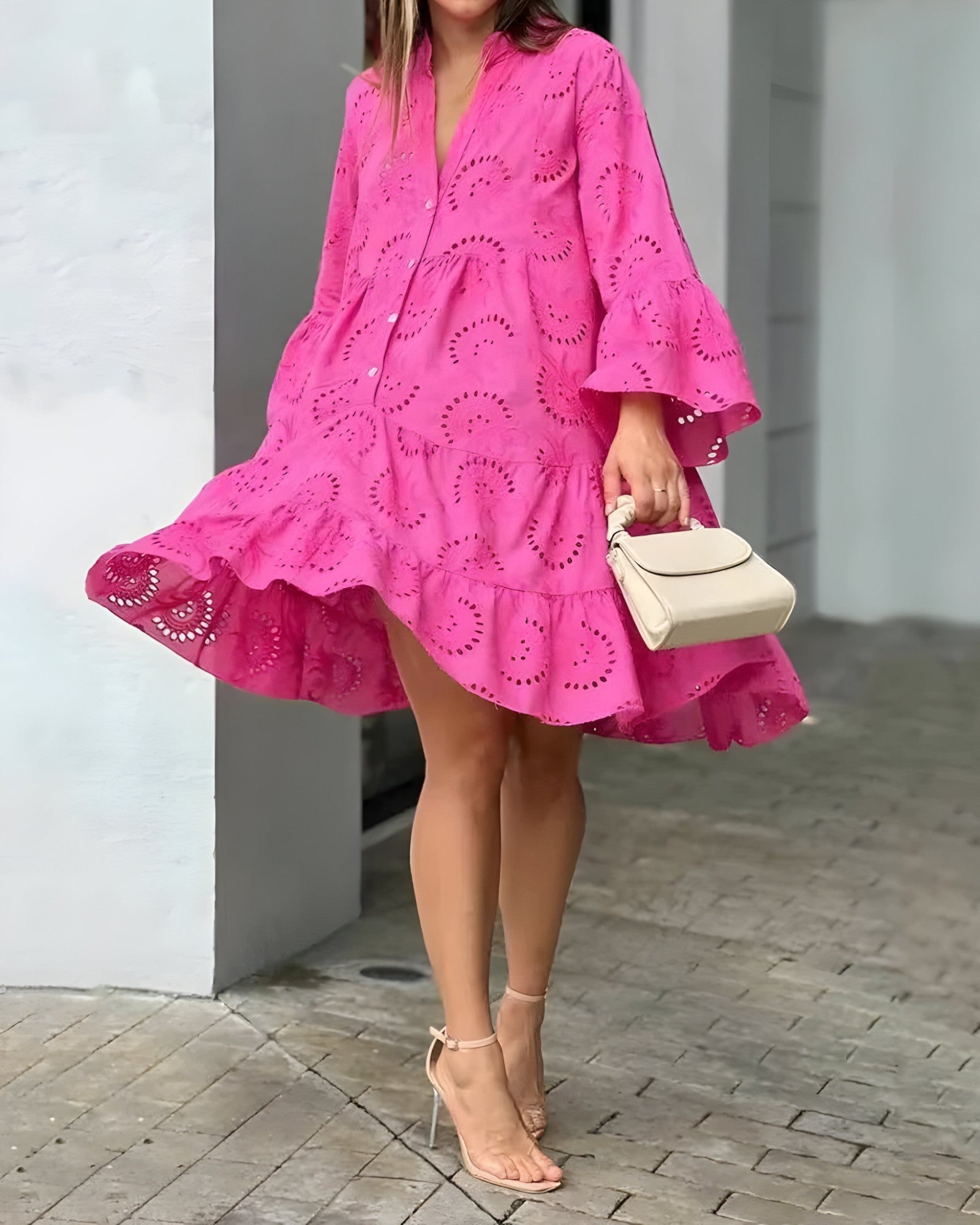 Mini sukienka elegancka Ibiza na słoneczne dni damska