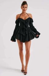 Robe Femme Mini Élégante avec Ruches 5