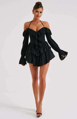 Robe Femme Mini Élégante avec Ruches 6