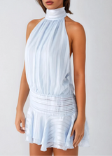 Robe Femme Mini Élégante en Chiffon 0