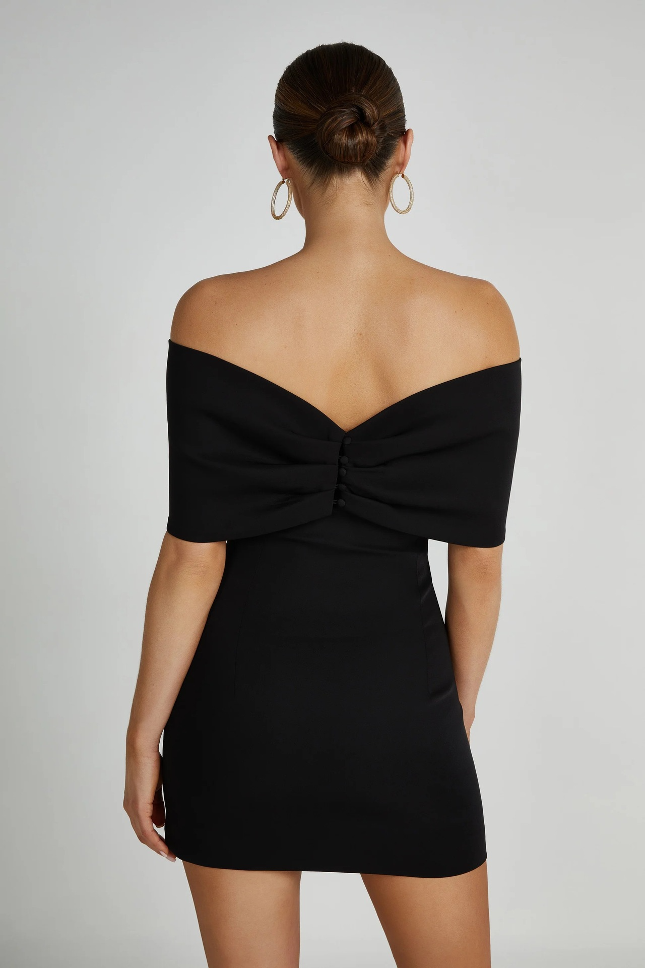 dresses : Cordeilla | Robe Femme Mini Noire Off-Shoulder Élégante in van Seroa