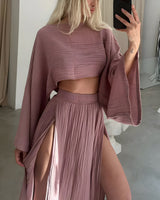 dresses : Maiah | Robe Femme en Coton Mélangé Élégante et Confortable in Rose van Seroa