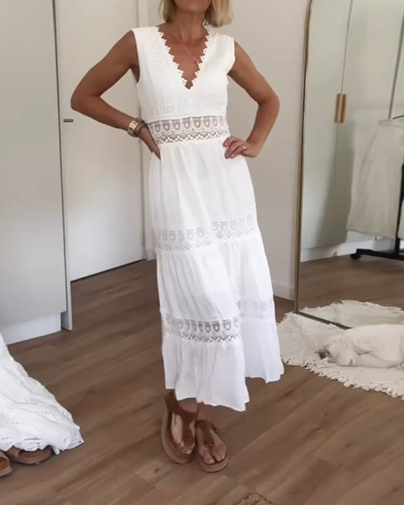 Robe Longue Bohème Femme Été Élégante 3