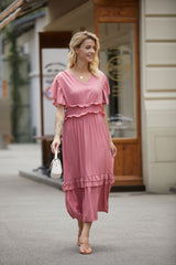 Robe Longue Femme Aérée Col V Été 0