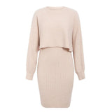 Robe Longue Femme Chic à Effet Deux Pièces 4