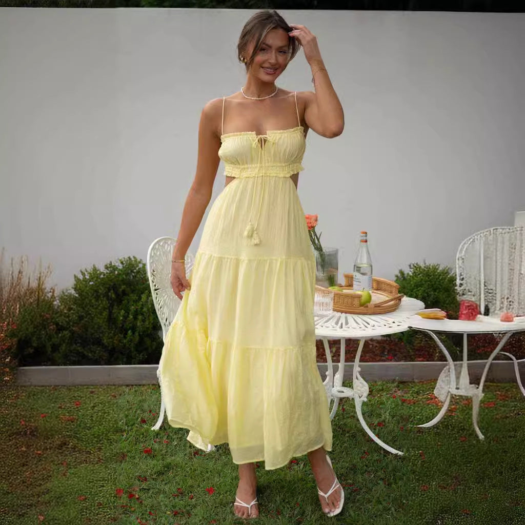 Robe Longue Femme Décontractée Avec Jupe Superposée 1