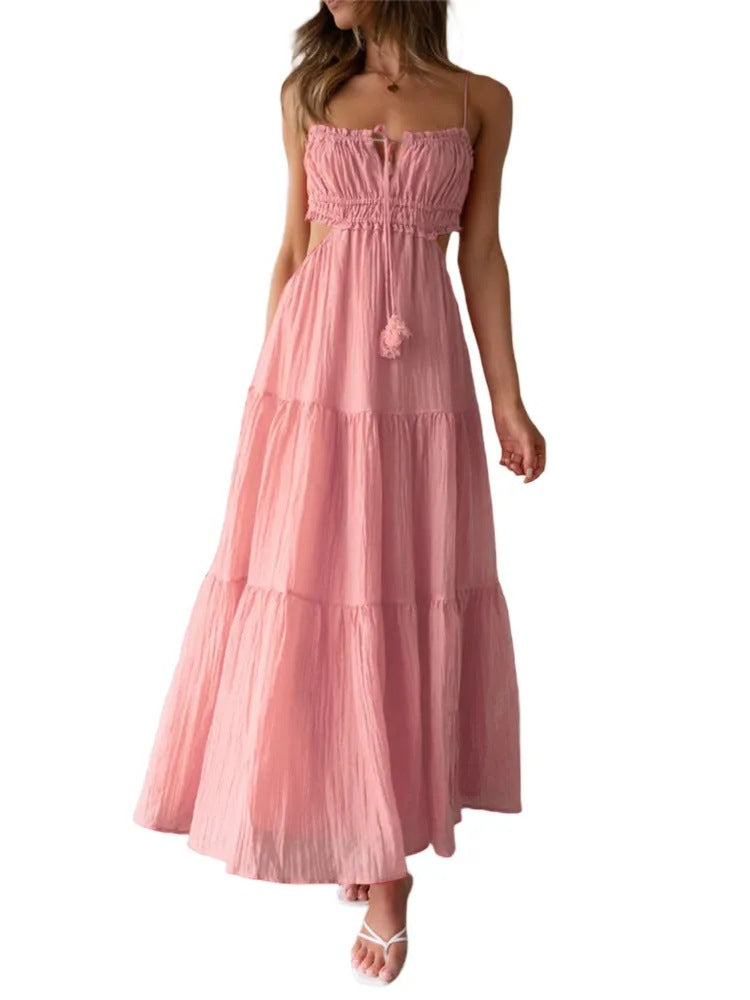 Robe Longue Femme Décontractée Avec Jupe Superposée 2