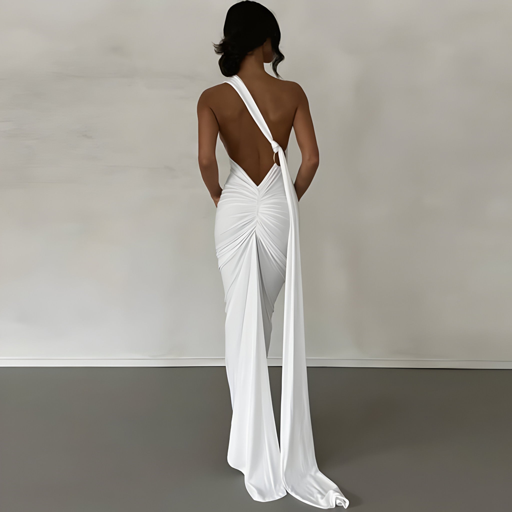 Romilly | Robe Longue Femme Élégante Dos Nu
