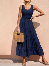 Robe Longue Femme Élégante Été Plissée 10
