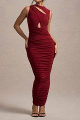 Robes pour femmes : Enora | Robe Longue Femme Élégante Maxi Été in Brique van Seroa