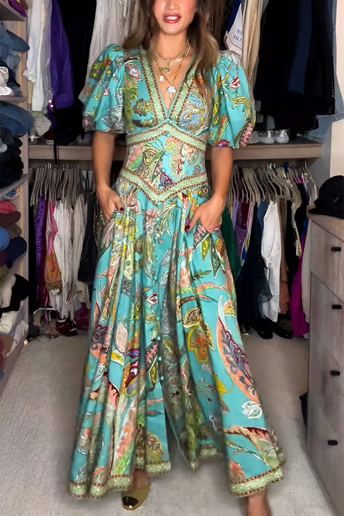 Lennox | Robe Longue Femme Élégante Maxi Noir