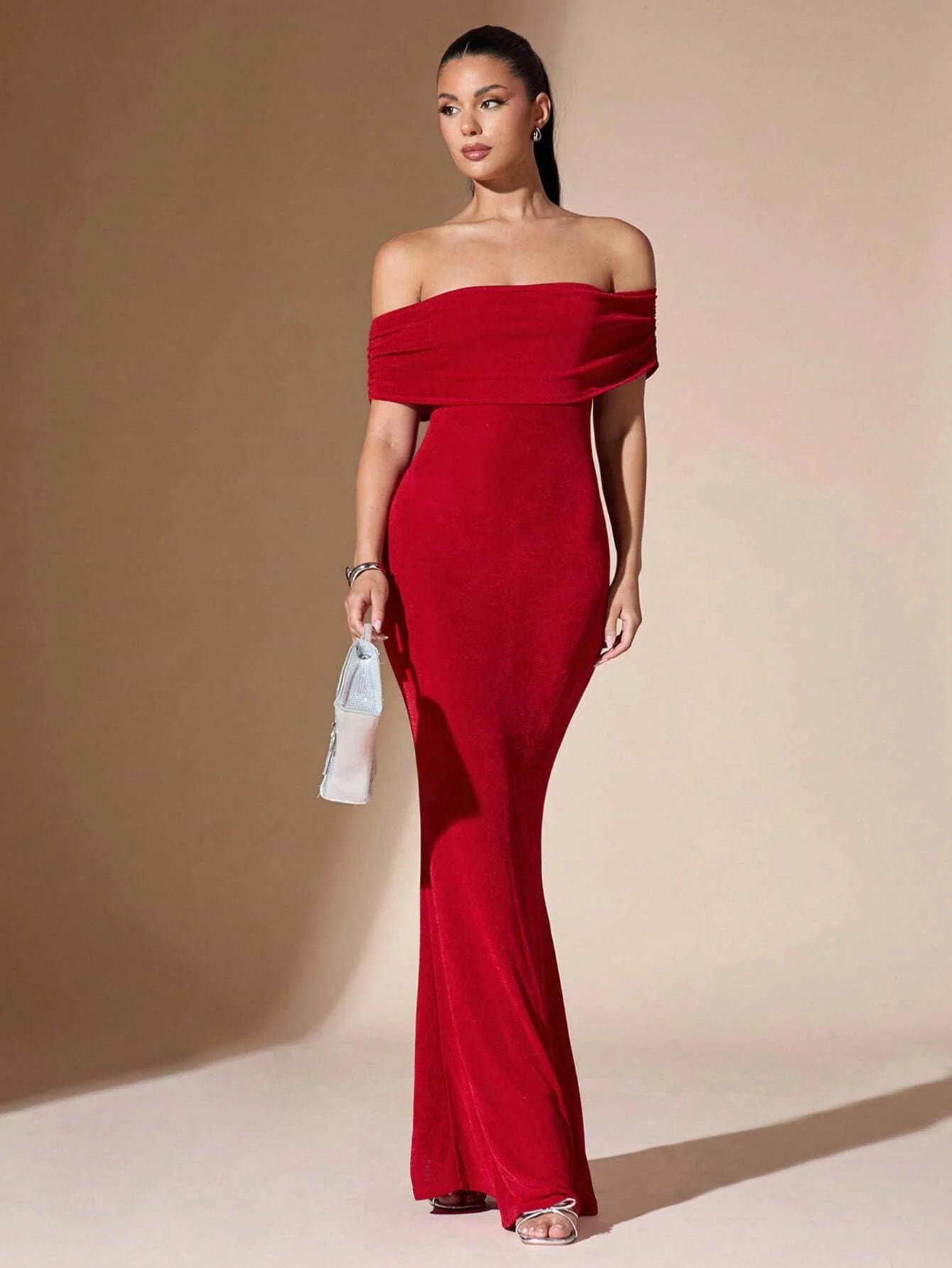 Robe Longue Femme Élégante Sans Épaules 4