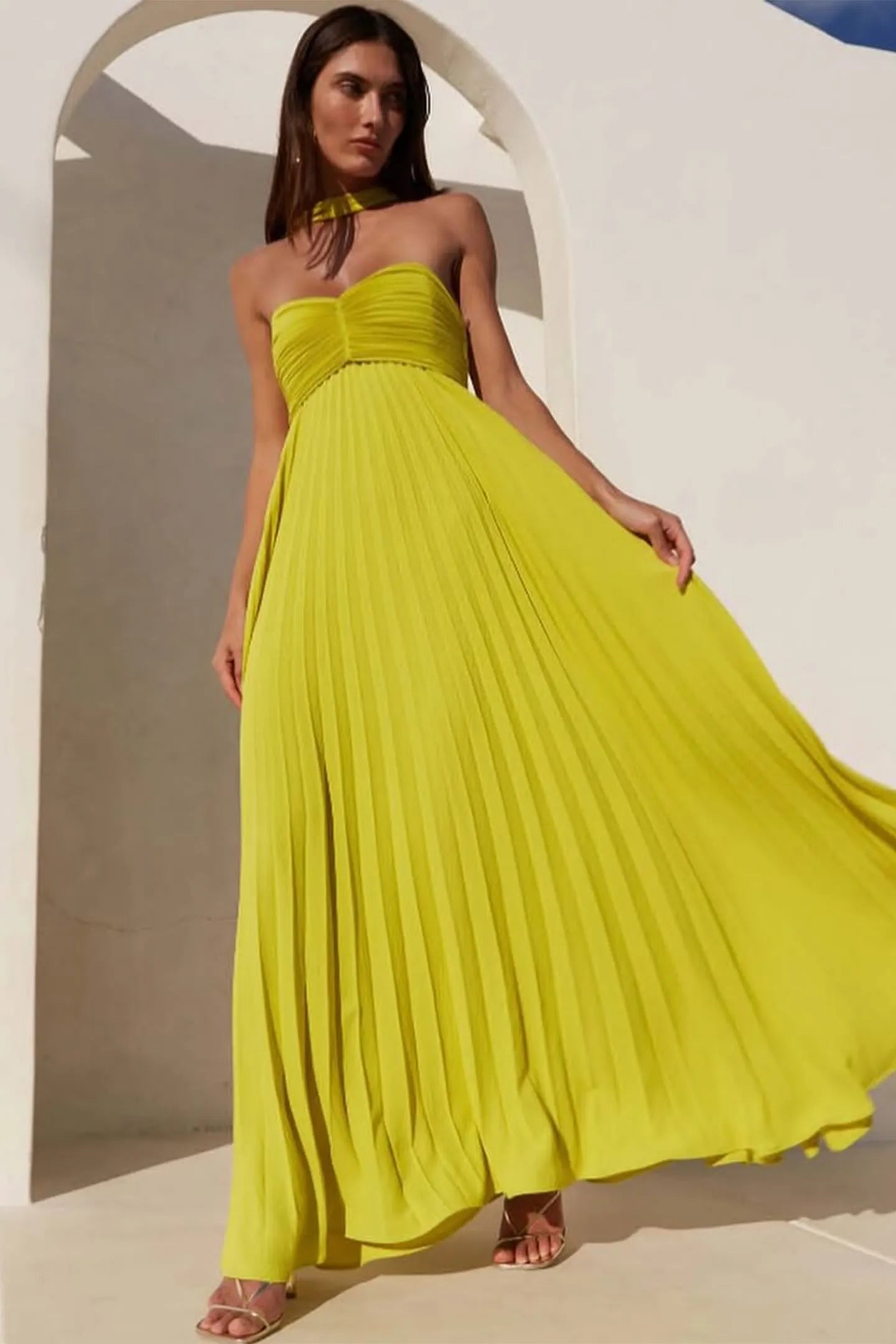 Robe Longue Femme Élégante Sans Manches 8
