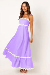Robe Longue Femme Été Élégante à Bretelles 10