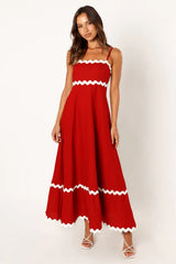 Robe Longue Femme Été Élégante à Bretelles 12