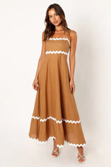 Robe Longue Femme Été Élégante à Bretelles 13