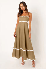 Robe Longue Femme Été Élégante à Bretelles 9