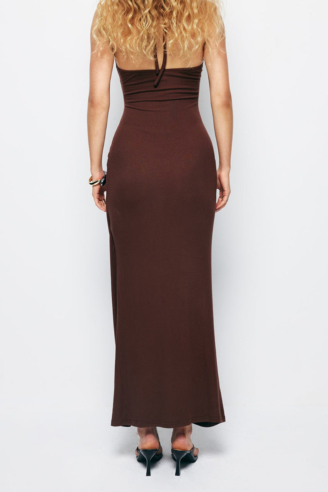 Celeya | Robe Longue Femme Fendue Col Halter