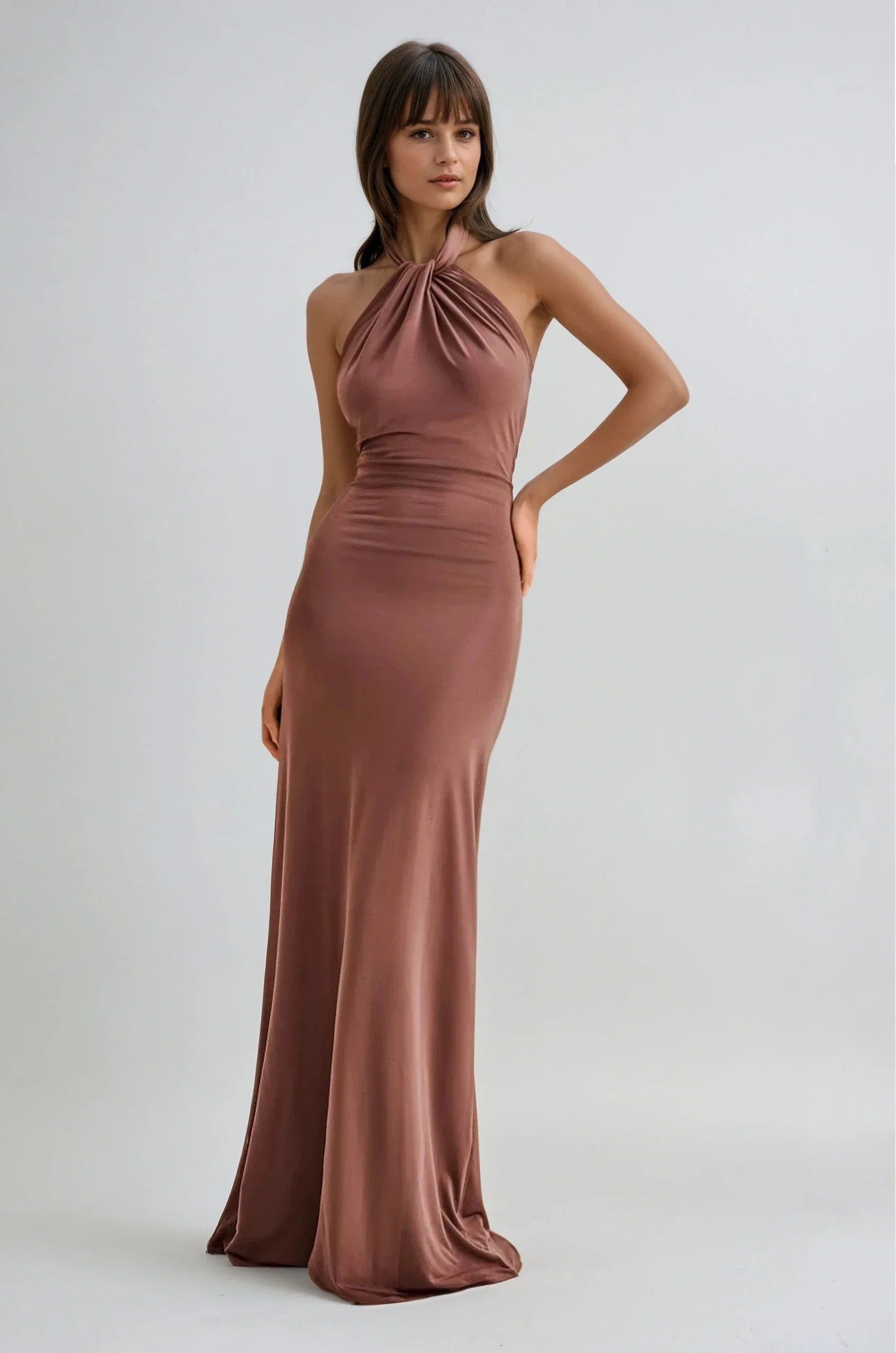 Robe Longue Femme Halter Élégante Été 5