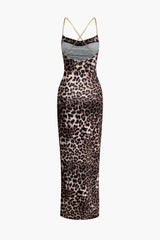 Robes pour femmes : Eslem | Robe Longue Femme Imprimé Léopard Maxi in van Seroa