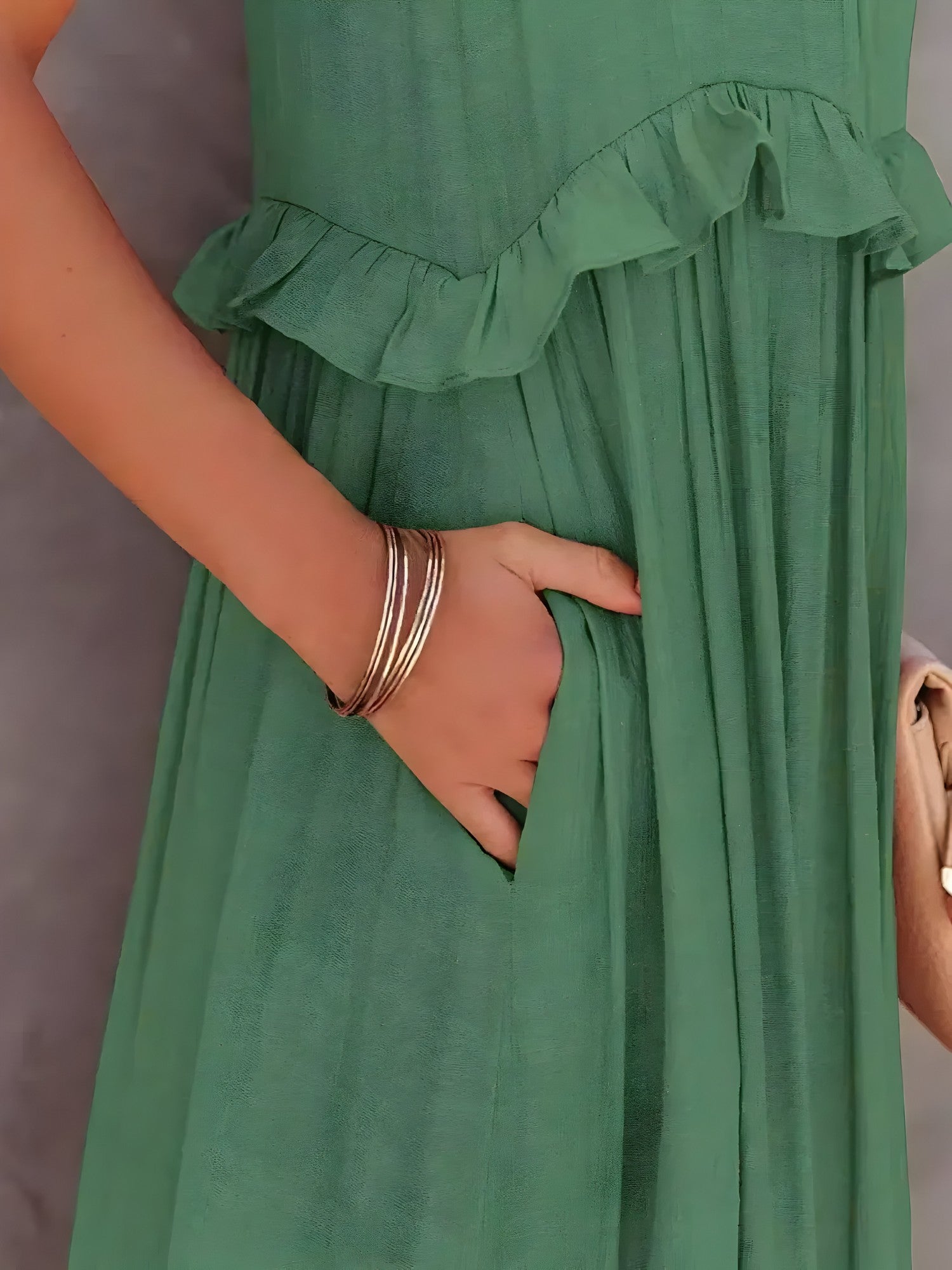 Leilani | Robe Longue Femme à Volants Élégante