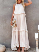 Leilani | Robe Longue Femme à Volants Élégante