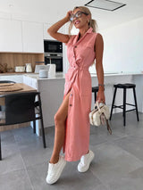 Robe Longue Femme en Denim Élégante 4