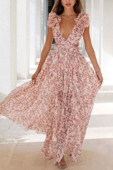 Robe Longue Fleurie Femme Été Élégante 1