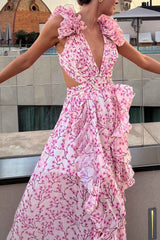Robe Longue Fleurie Femme Été Élégante 2