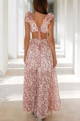 Robe Longue Fleurie Femme Été Élégante 5