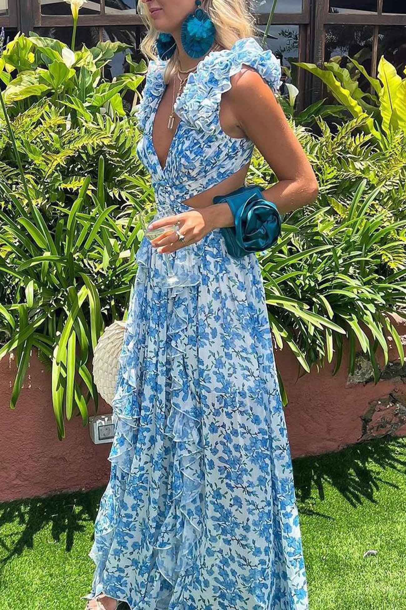 Robe Longue Fleurie Femme Été Élégante 8