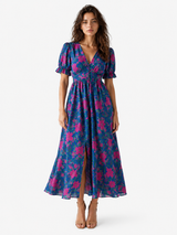 Maxikleid Damen Fließend Rot Elegant - Maxi Leicht für Sommer