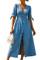 Avayah | Robe Longue en Jean Femme Élégante