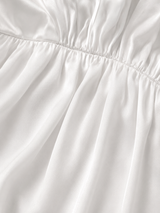 Robe Maxi Blanche d'Été avec Dos Nu et Bretelles Fines Femme