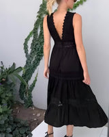 Misty | Robe Midi Chic Femme Sans Manches Élégante