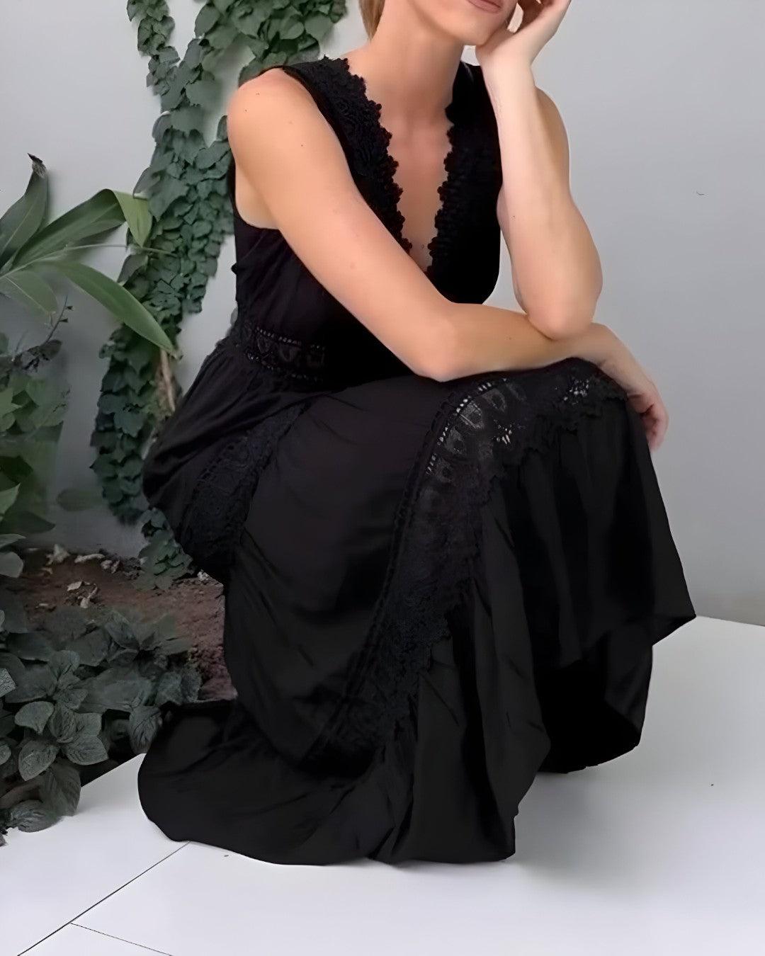 Misty | Robe Midi Chic Femme Sans Manches Élégante