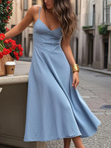 Elspeth | Robe Midi Femme en Denim Élégante