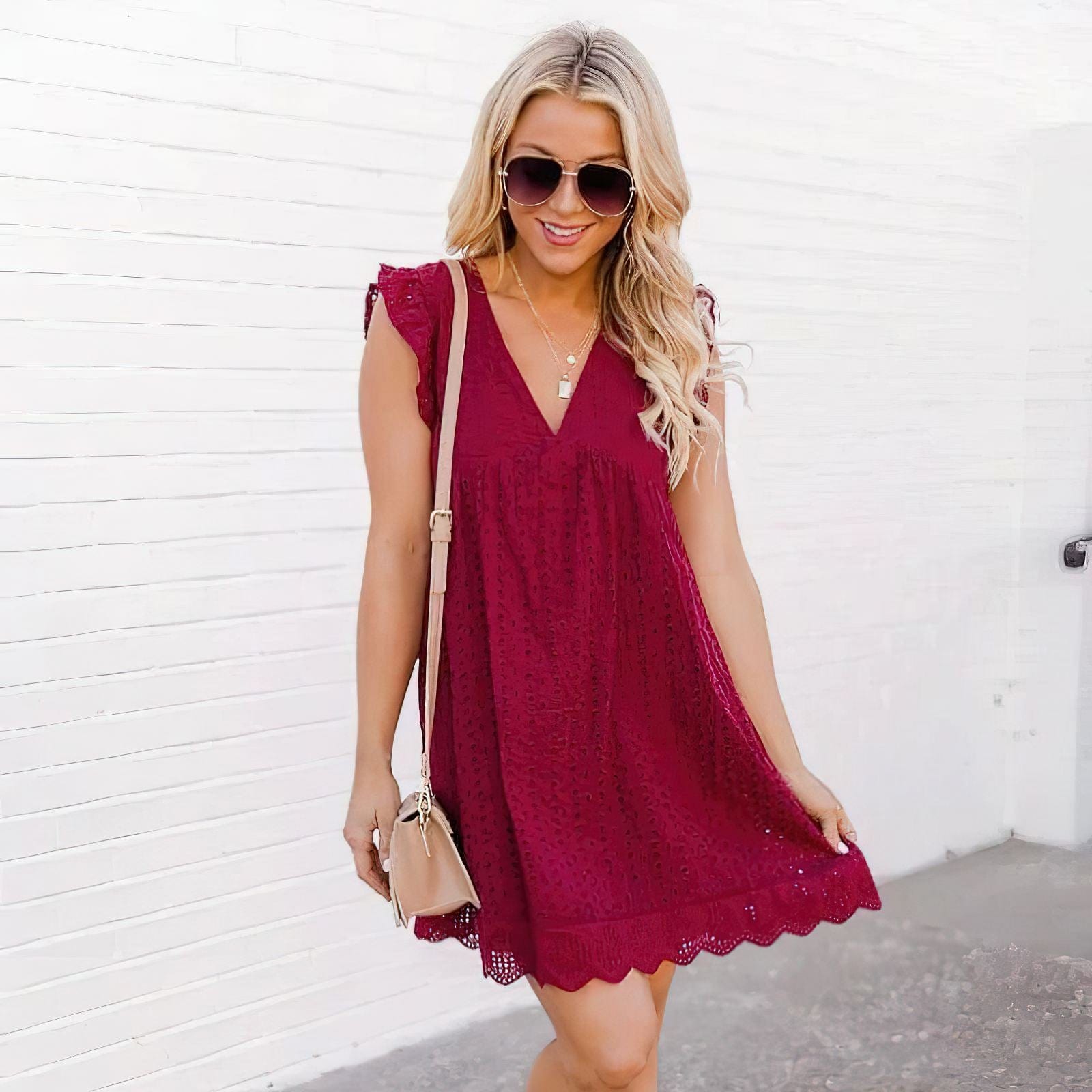 Robe d'Été Femme Chic avec Shorts Invisibles 4