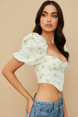 top blouses : Leonie | Haut Femme en Tissu Floral in van Seroa