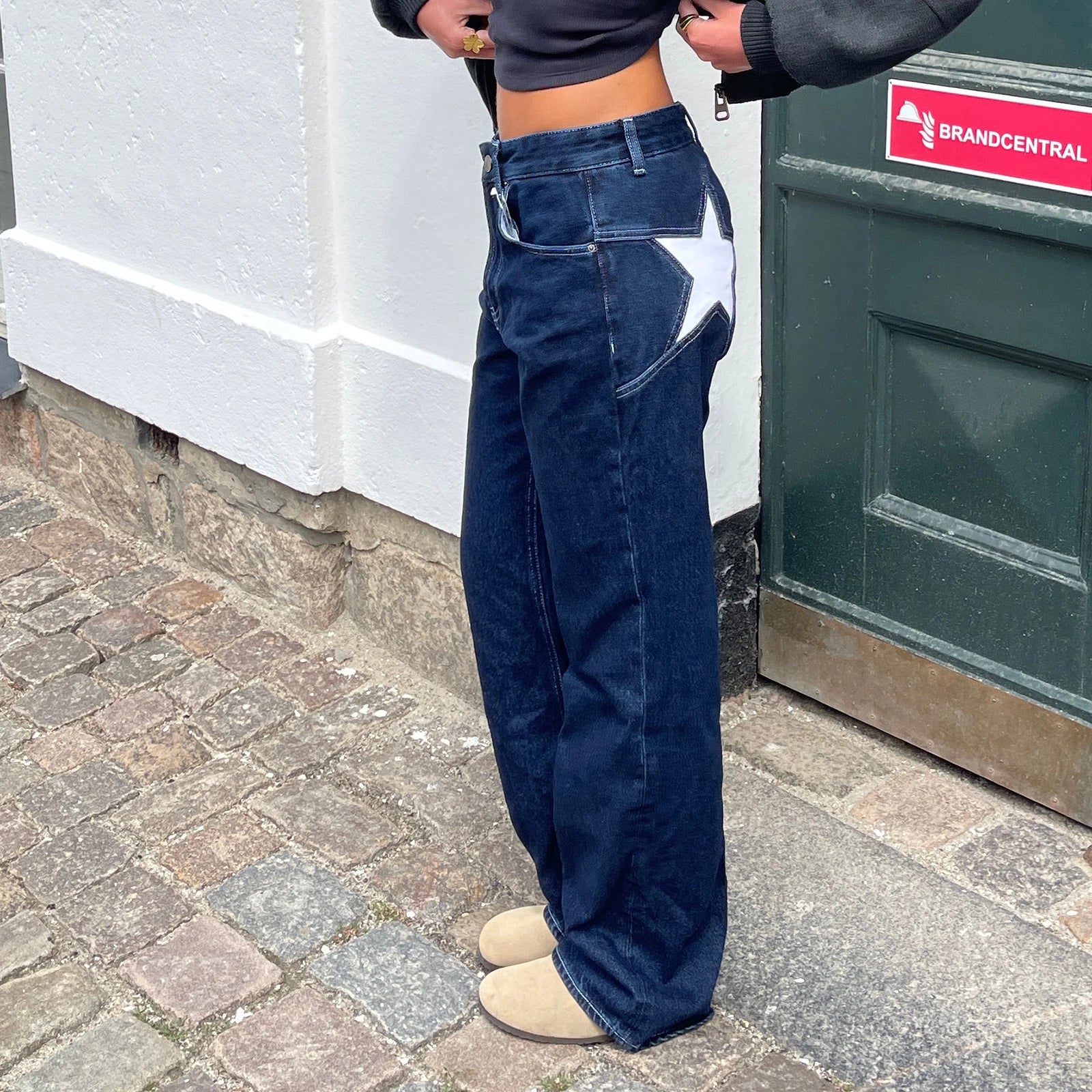 skirts : Jean Taille Basse avec Imprimé Étoiles in van Seroa