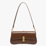 Sac à main Baguette pour femme en Cuir Véritable Noir de Luxe, Élégant et Compact