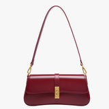 Sac à main Baguette pour femme en Cuir Véritable Noir de Luxe, Élégant et Compact