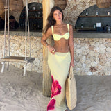 swimwear : Mila - Bikini Balconnet élégant avec Jupe de plage à Imprimé floral in van Seroa