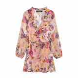 dresses : Tara | Robe d'Été Femme Mini Fleurie à Volants in Robe Fleurie van Seroa