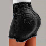 skirts : Irene | Jupe En Jean Femme Élégante Ajustée in van Seroa