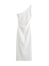 dresses : Enid | Robe d'Été Femme Plissée Asymétrique Longue in van Seroa