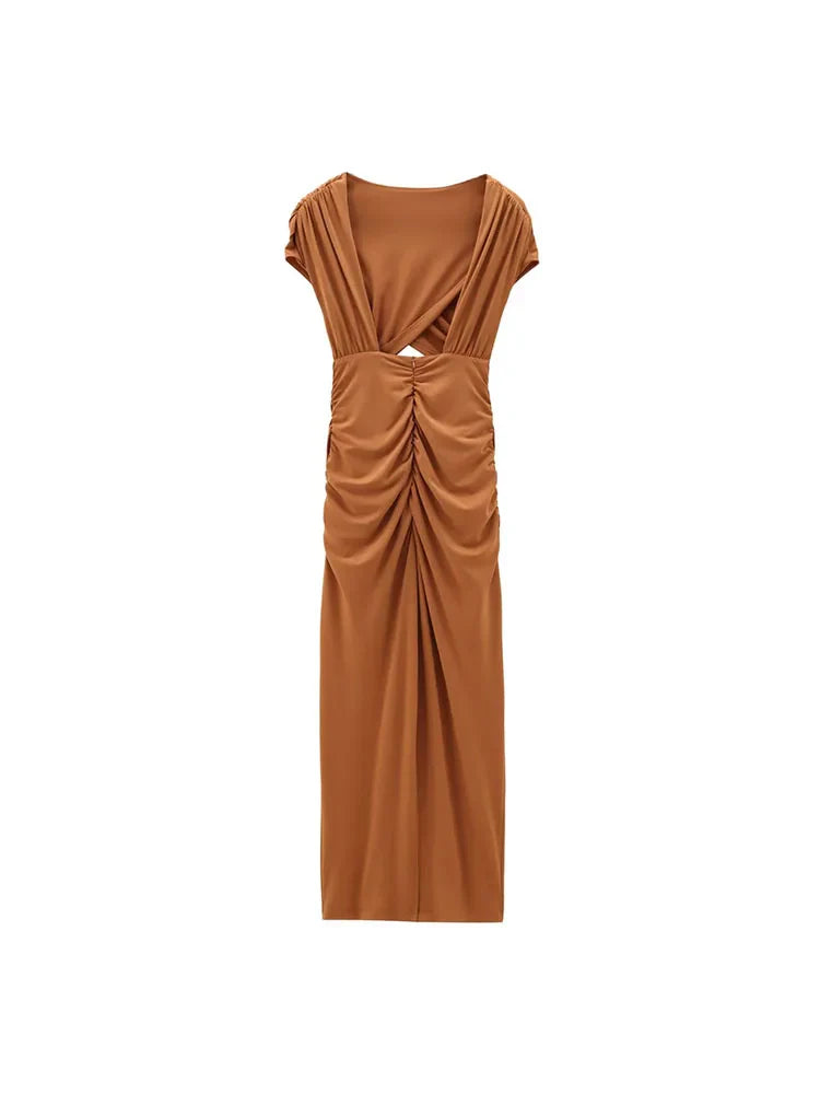 dresses : Isabelle - Robe de Cocktail Chic avec Drapé et Décolleté en V in van Seroa