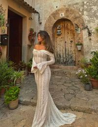Langärmeliges Strickkleid für Damen