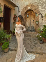dresses : Seroa Robe élégante en tricot à manches longues in van Seroa