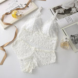 other : Laura | Ensemble de Lingerie Sexy en Dentelle pour Femme in Blanc M (45-65kg) van Seroa